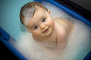 Baby in tub