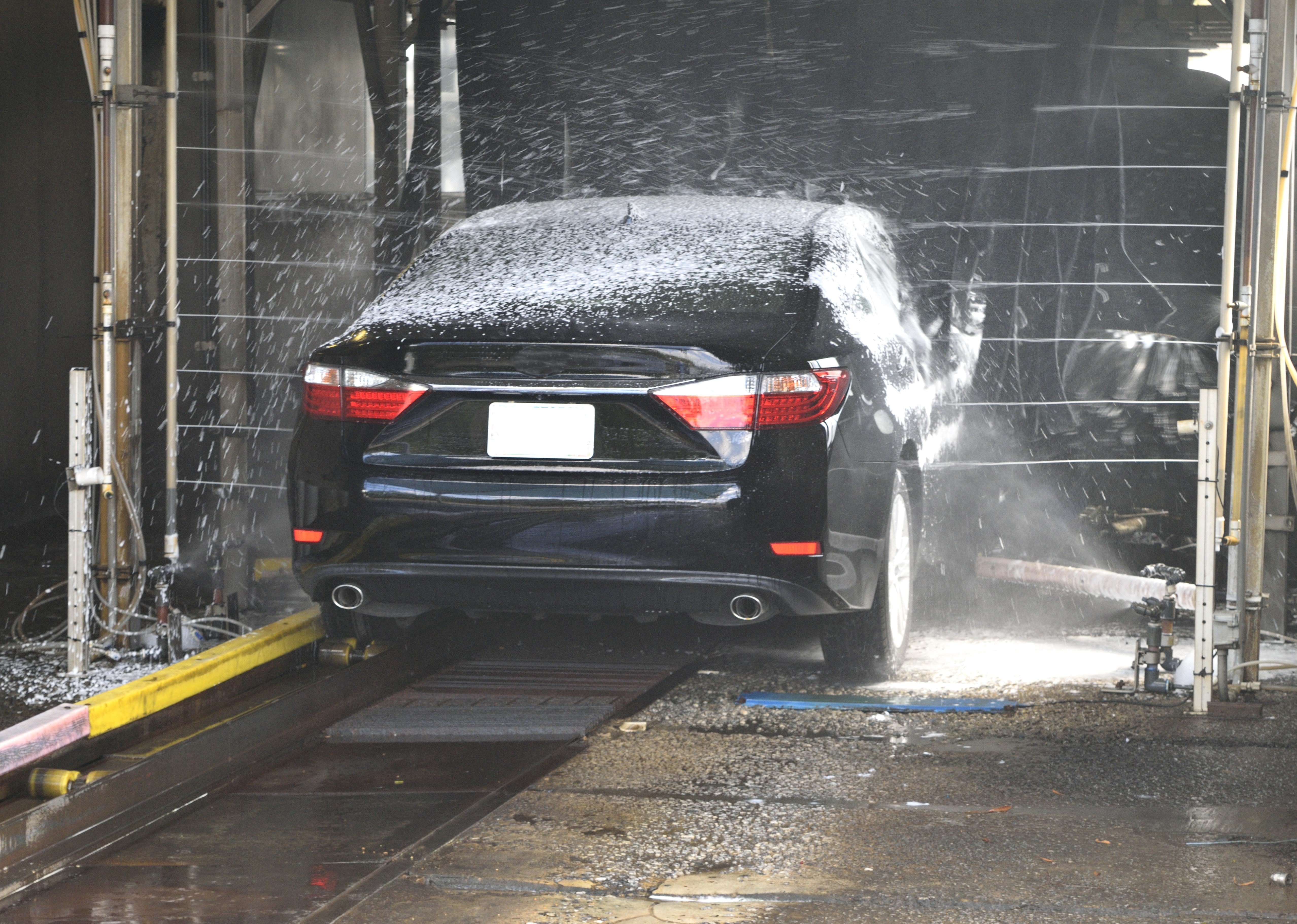 Car entering car wash