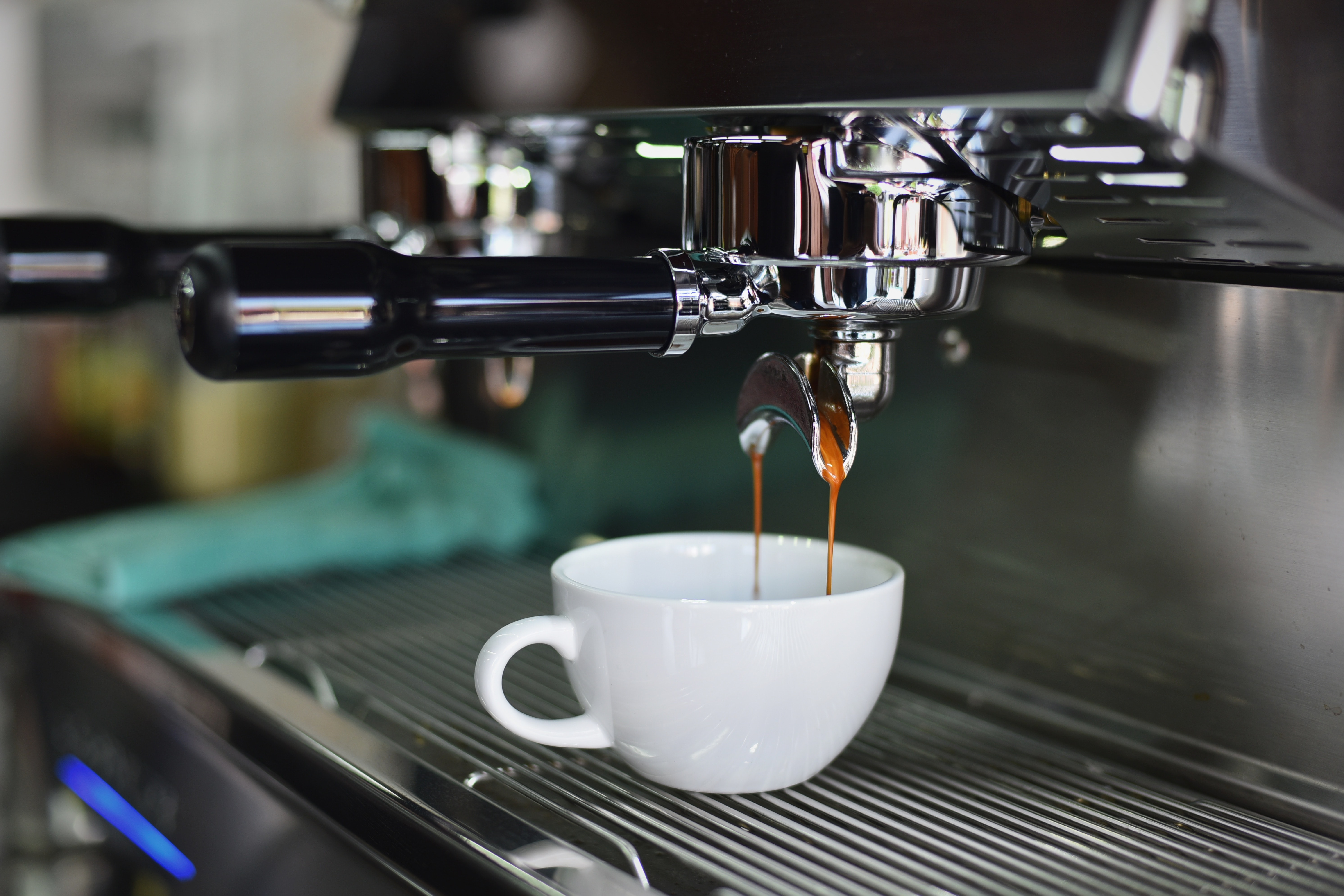 Espresso machine making a drink