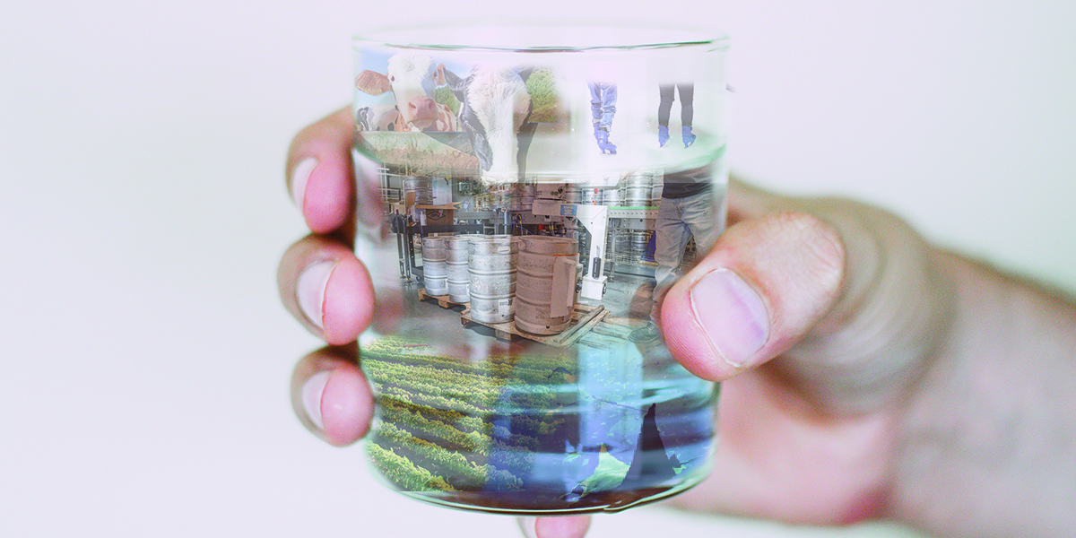 Water glass with examples of industries using RO water